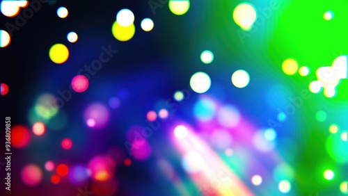 Bokeh particles with gradient background. Computer generated 3d render