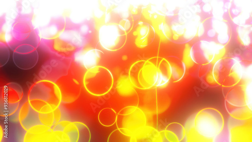 Bright bokeh particles. Computer generated 3d render