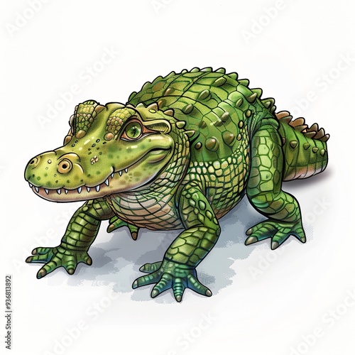 Crocodile Aether animal cartoon isolated whitebackground 16:9