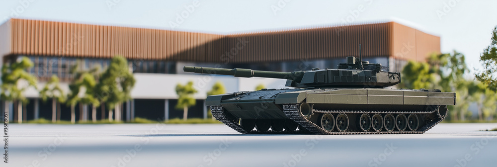 a tank goes to war on muddy terrain in the forest, generative AI a tank goes to war on muddy terrain in the forest, generative AI