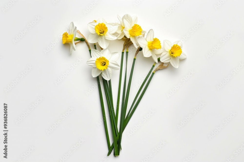 Spring-themed background featuring vibrant flowers on a calming blue backdrop.. Beautiful simple AI generated image Spring-themed background featuring vibrant flowers on a calming blue backdrop.. Beautiful simple AI generated image