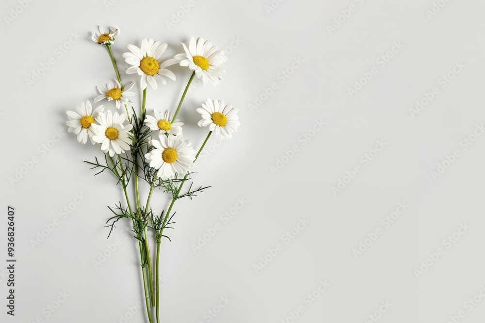 Spring-themed background featuring vibrant flowers on a calming blue backdrop.. Beautiful simple AI generated image Spring-themed background featuring vibrant flowers on a calming blue backdrop.. Beautiful simple AI generated image