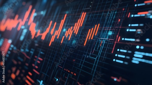 Wallpaper Mural Abstract Technology Data, Digital Graph, Futuristic Background Torontodigital.ca