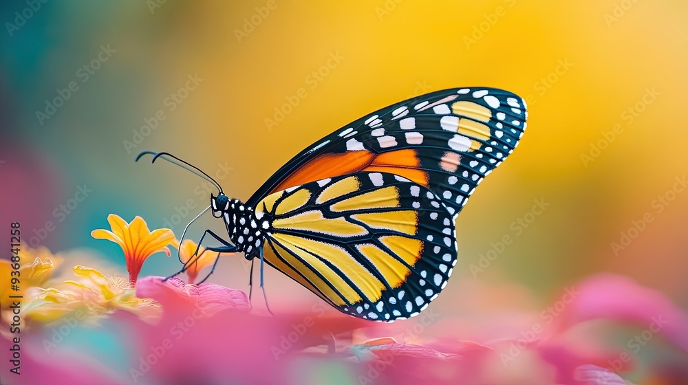 Butterfly isolated on colorful background Butterfly isolated on colorful background