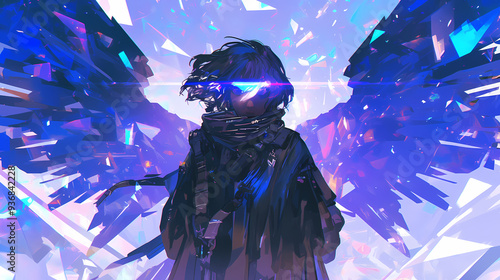 Futuristic Anime Mech Robot Character in Tech Inspired Manga Wallpaper