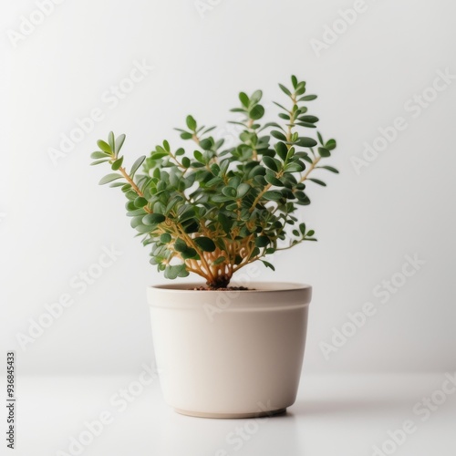 Wallpaper Mural Minimalist Home Decor â€“ Small Houseplant in Modern White Ceramic Pot Torontodigital.ca