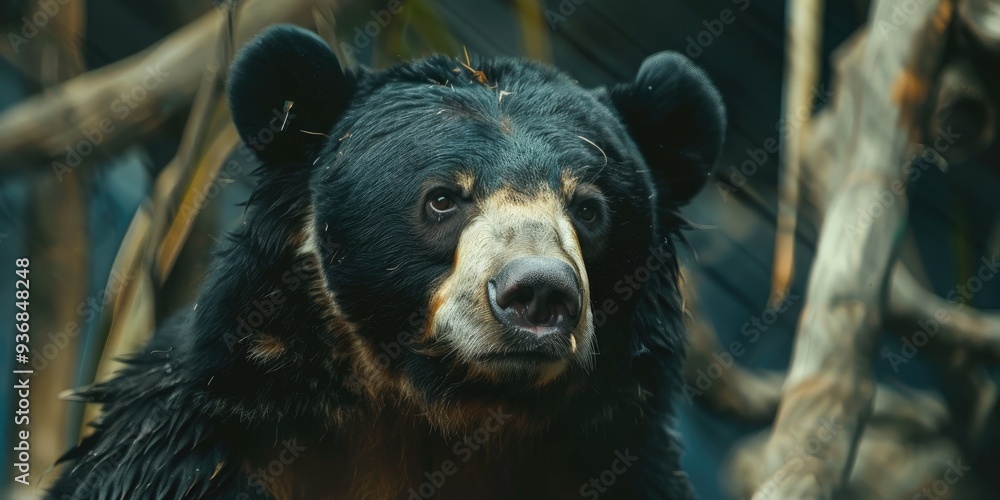 Captive Andean bear Captive Andean bear