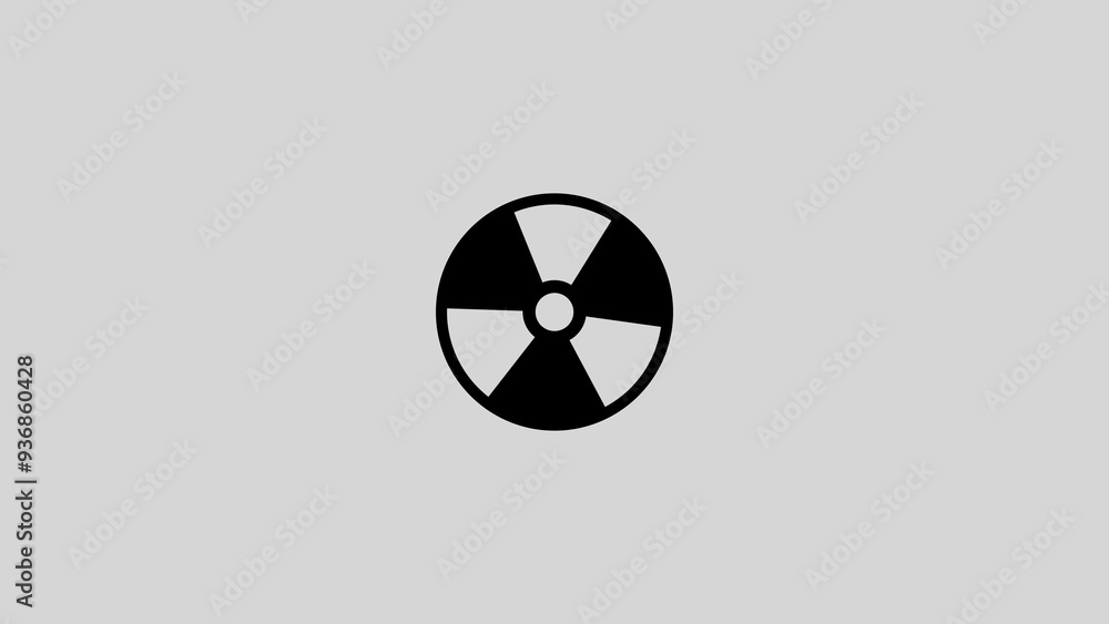 Simple flat icon radiation danger sign. Simple flat icon radiation danger sign.
