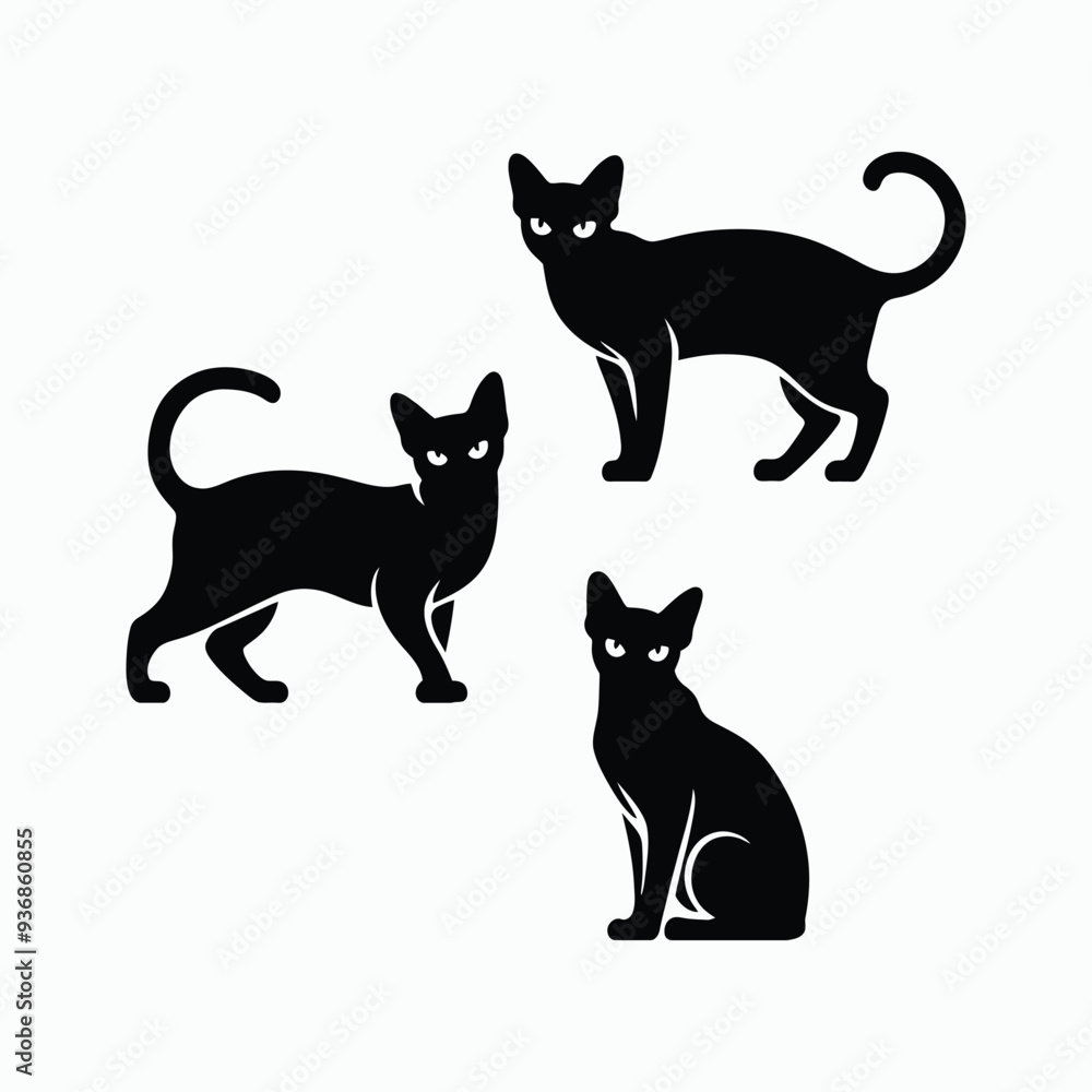 Abyssinian Cat Silhouette Stunning Designs and Vectors Illustration for Cat Lovers Abyssinian Cat Silhouette Stunning Designs and Vectors Illustration for Cat Lovers