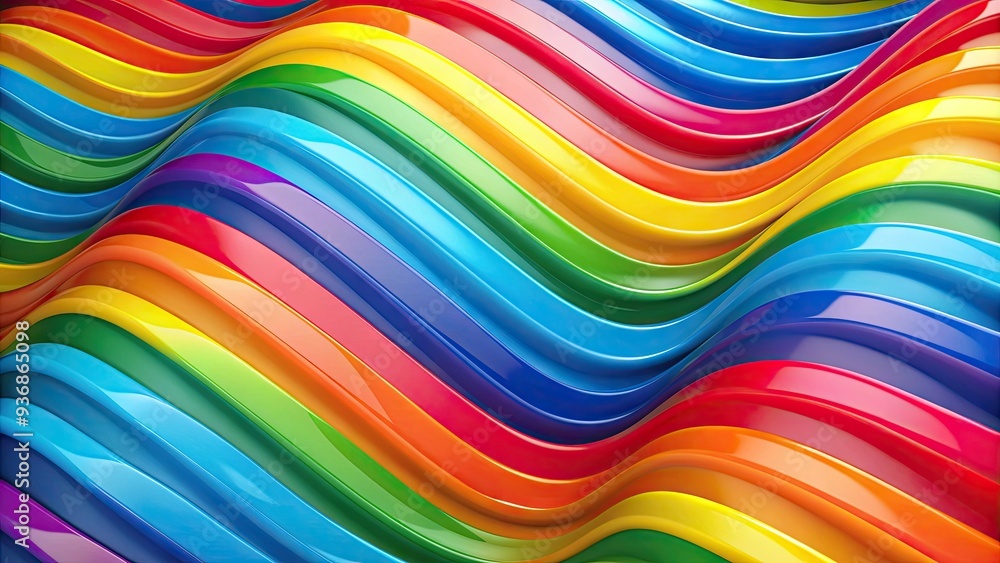 Vibrant rainbow stripes wave across a bright blue background, blending bold colors and dynamic patterns in a fun, festive, and playful abstract design. Vibrant rainbow stripes wave across a bright blue background, blending bold colors and dynamic patterns in a fun, festive, and playful abstract design.