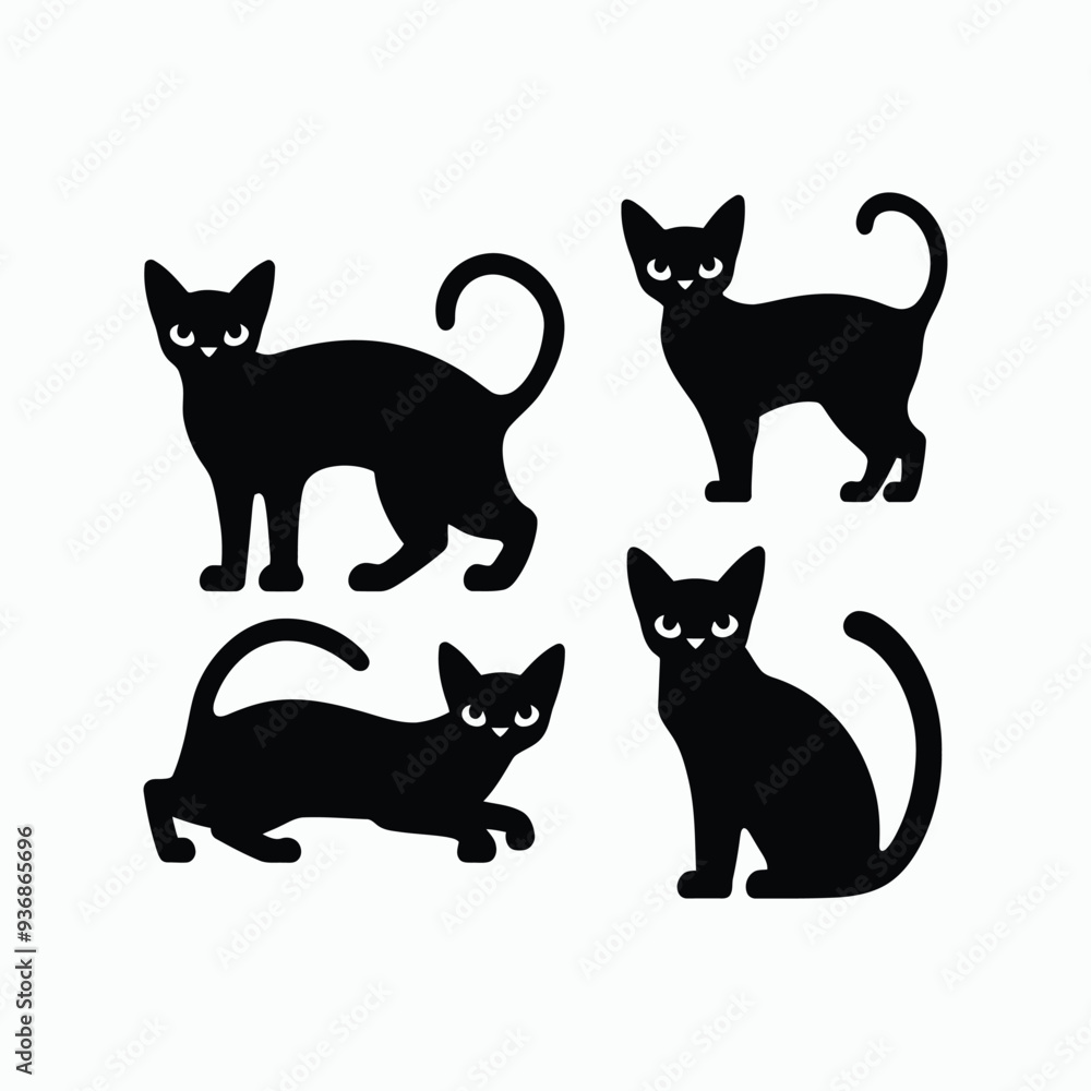 Abyssinian Cat Silhouette Stunning Designs and Vectors Illustration for Cat Lovers Abyssinian Cat Silhouette Stunning Designs and Vectors Illustration for Cat Lovers