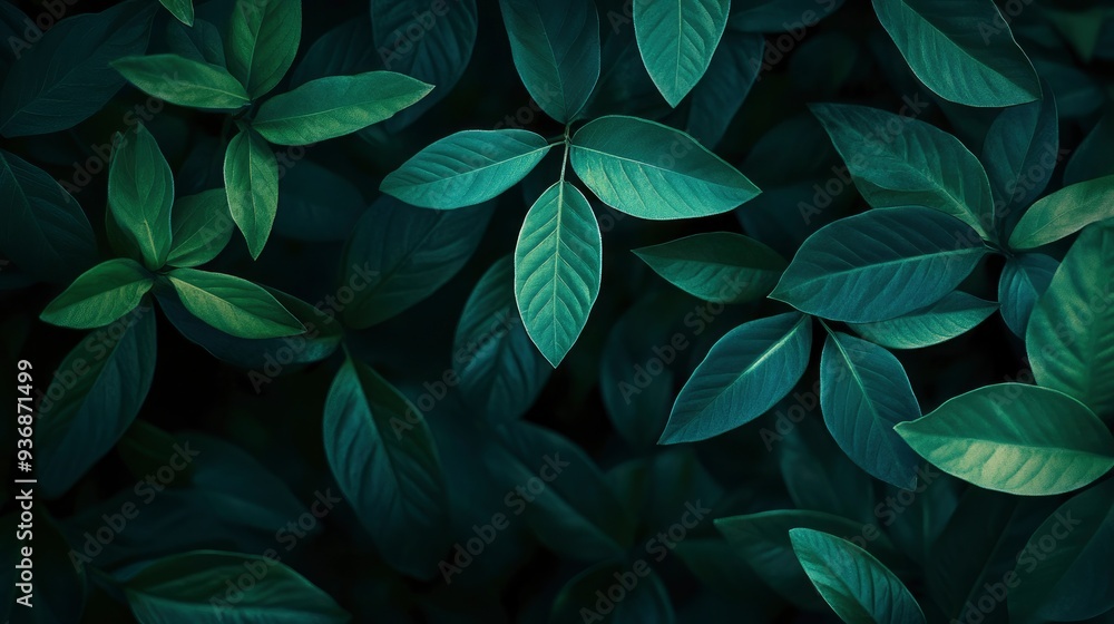 closeup nature view of green leaf in garden, dark wallpaper concept, nature background, tropical leaf , ai closeup nature view of green leaf in garden, dark wallpaper concept, nature background, tropical leaf , ai