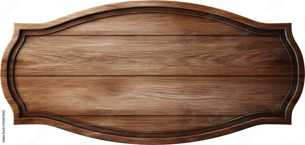 empty Wooden sign board vintage retro transparent background
