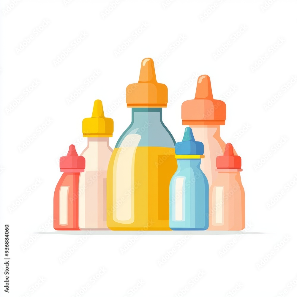 Baby Bottles Vector Icon - Download for Baby Care Websites Baby Bottles Vector Icon - Download for Baby Care Websites