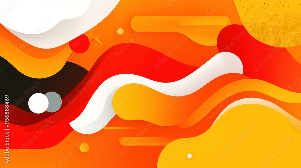 Fototapeta premium Bright flat design with fun textures, perfect for modern projects and creative expressions. Engage your audience visually