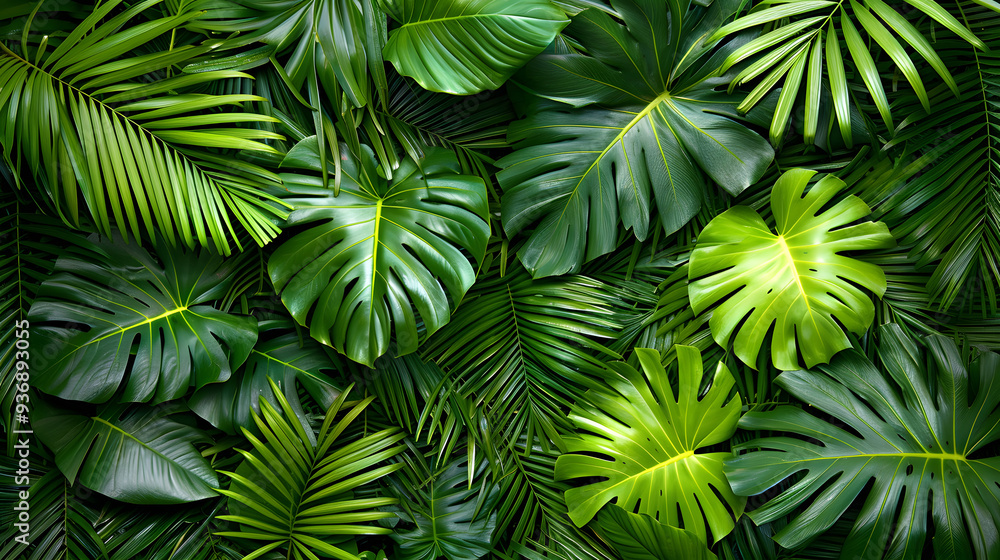 Structure of the leaves of the banana palm tree. Nature background Structure of the leaves of the banana palm tree. Nature background