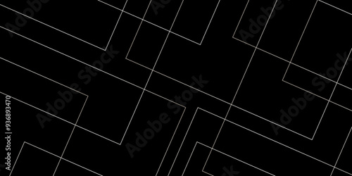 Abstract industrial Design random lines gold on black background.Geometric seamless minimalist pattern with straight lines design.luxury golden geometric random chaotic lines.squares and triangle line