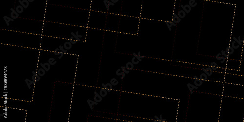 Abstract industrial Design random lines gold on black background.Geometric seamless minimalist pattern with straight lines design.luxury golden geometric random chaotic lines.squares and triangle line