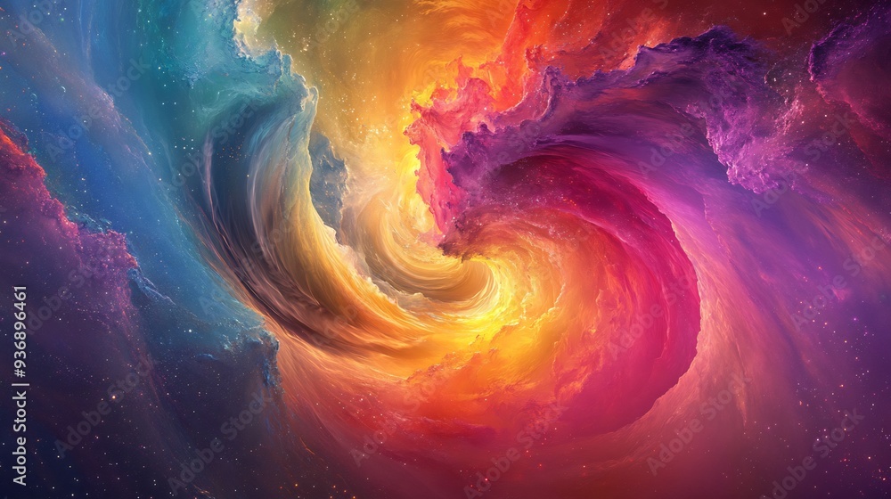 Cosmic Swirl: A Symphony of Colors Cosmic Swirl: A Symphony of Colors