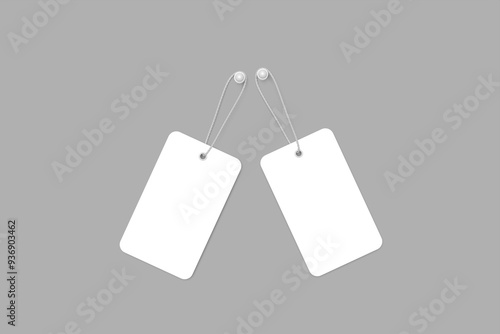 label tag snipping on grey background 3d render