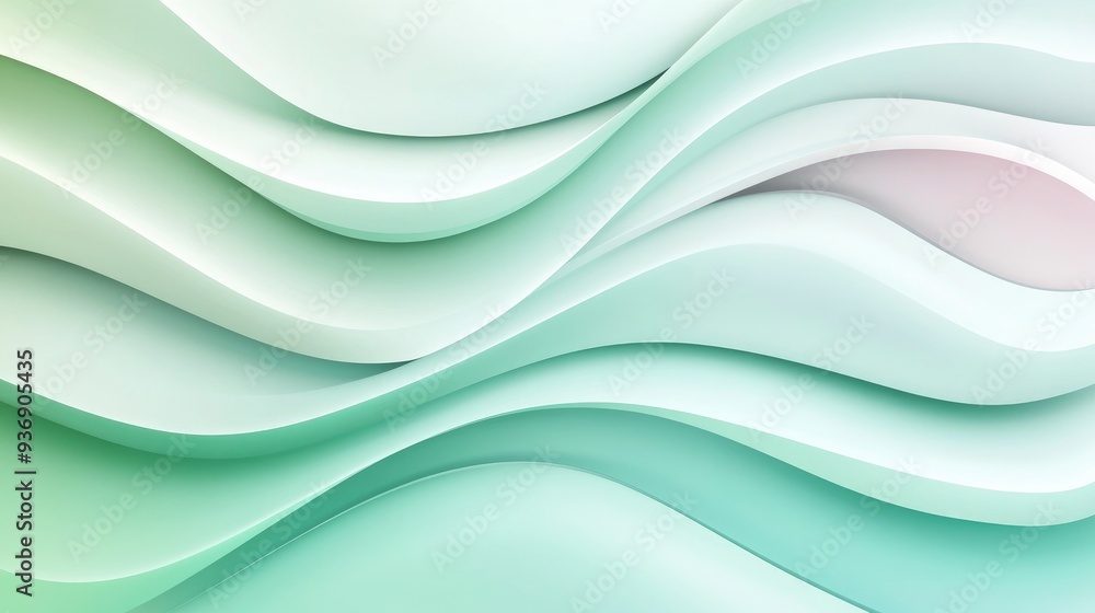 Summer colors in wavy sheets on a mint background. Abstract bright backdrop , ai Summer colors in wavy sheets on a mint background. Abstract bright backdrop , ai