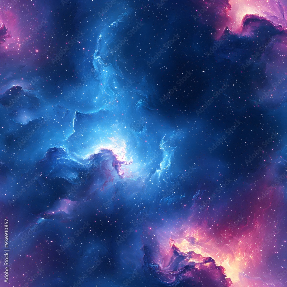Cosmic Nebula with Stars. Cosmic Nebula with Stars.