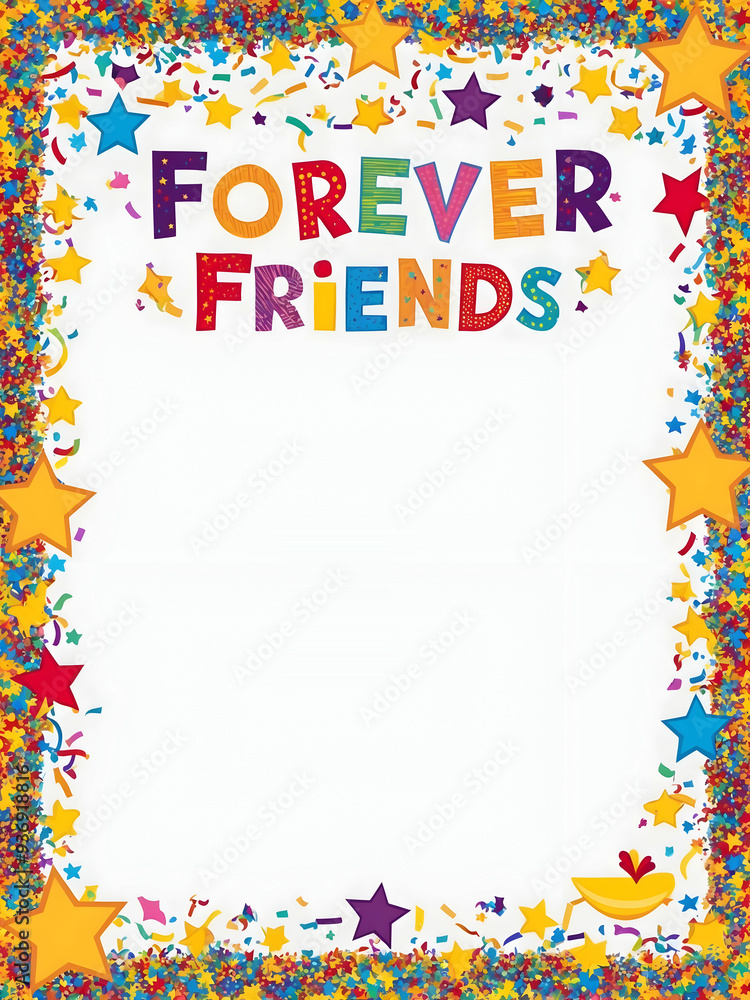 Vibrant Best Friends Forever Border Frame for Friendship Day Celebrations Vibrant Best Friends Forever Border Frame for Friendship Day Celebrations