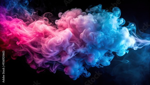 Colorful cloud of smoke with a pink and blue swirl, artistic, ethereal, magical, movement, pink, vibrant, soft, softness, beautiful, texture, hazy, whimsical, fantasy, airy, bright