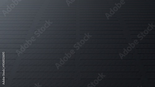 Black line surface texture, Abstract Dark Textured Surface with Converging Lines, Modern Black Geometric Background with Parallel Lines