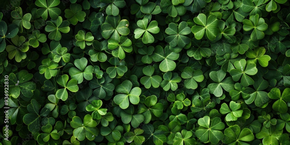 Vibrant Shamrocks Pattern. Festive St. Patrick's Day Concept Vibrant Shamrocks Pattern. Festive St. Patrick's Day Concept