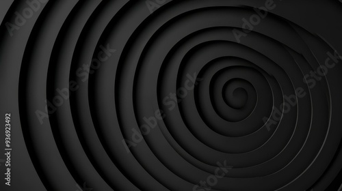 Wallpaper Mural Experience stunning spiral designs in flat illustrations, showcasing beauty and texture against a bold black background. Torontodigital.ca