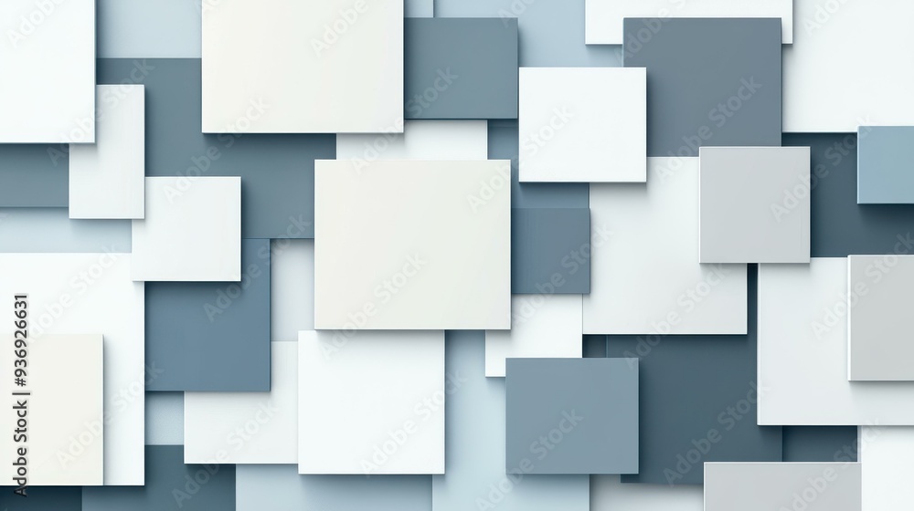 Explore a modern flat design featuring chic square shapes in stylish gray and white tones for a sophisticated vibe. Explore a modern flat design featuring chic square shapes in stylish gray and white tones for a sophisticated vibe.