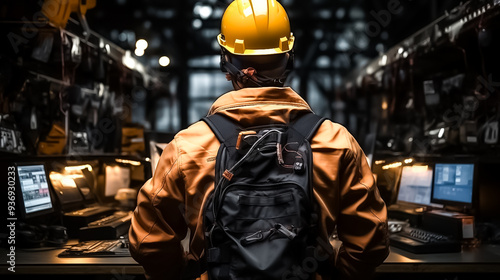 Welder at work in the factory, welder in mask, welder at work