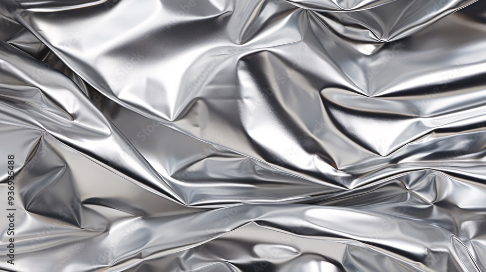 Abstract background of crumpled aluminum foil with reflections Abstract background of crumpled aluminum foil with reflections