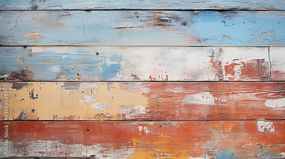 Abstract texture of weathered wooden planks with peeling paint Abstract texture of weathered wooden planks with peeling paint