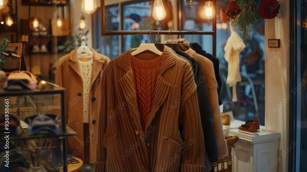 Cozy Sweater Display in Boutique Store Cozy Sweater Display in Boutique Store