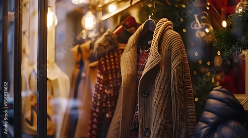 Festive Knitwear in Window Display