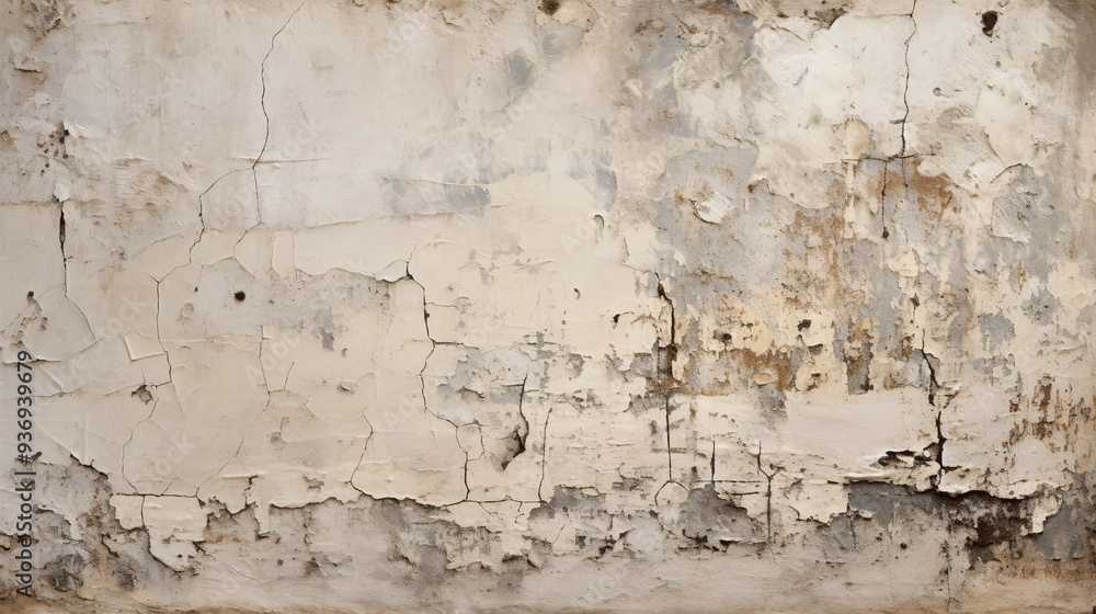 Obraz premium Abstract texture of chipped and weathered plaster wall