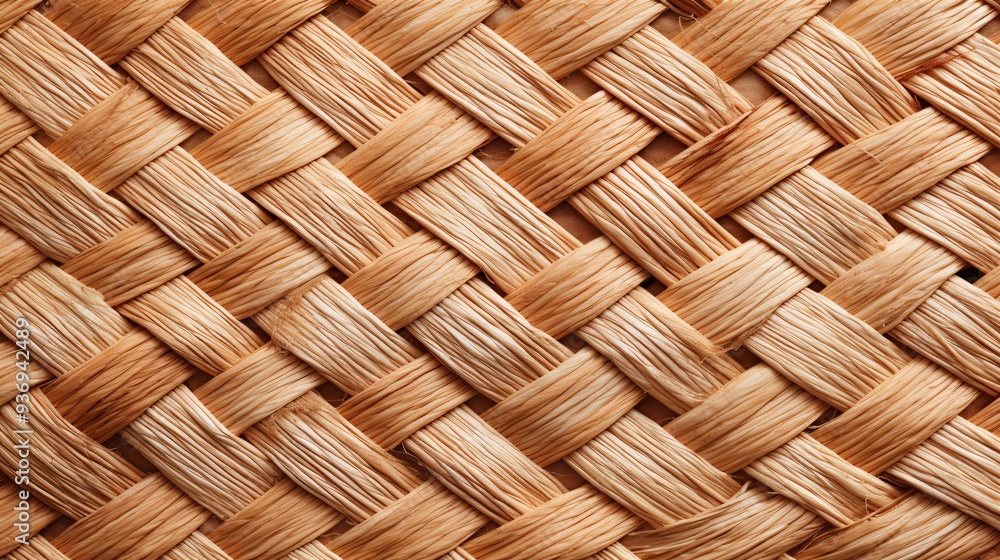 Close-up of woven straw texture with natural patterns Close-up of woven straw texture with natural patterns