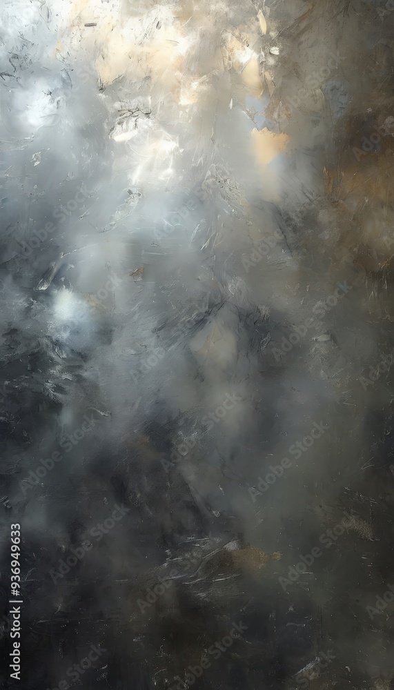 Obraz premium painting cloudy sky with clouds