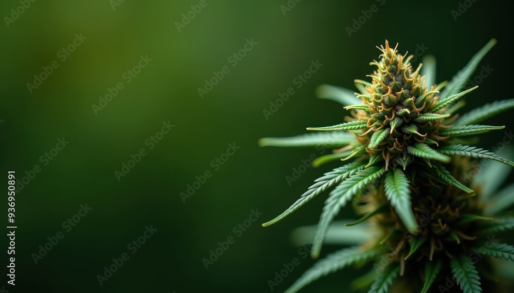 Close-up of a cannabis flower, showcasing its vibrant green leaves and detailed buds, perfect for promoting wellness or cannabis-related products. Close-up of a cannabis flower, showcasing its vibrant green leaves and detailed buds, perfect for promoting wellness or cannabis-related products.