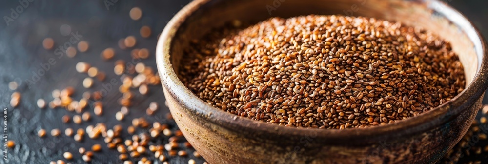 Teff, an ancient grain celebrated in traditional culinary practices. Teff, an ancient grain celebrated in traditional culinary practices.