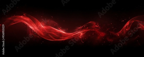 red smoke swirl on black background