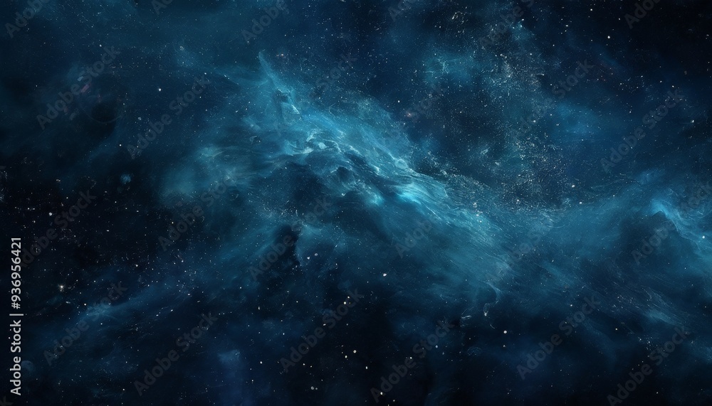 Fototapeta premium dark blue nebula space background with stars