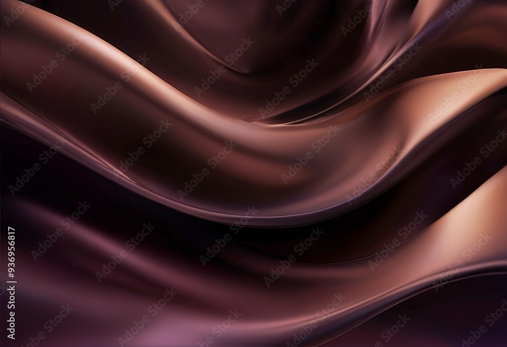 Obraz premium dark and brown abstract background with smooth waves