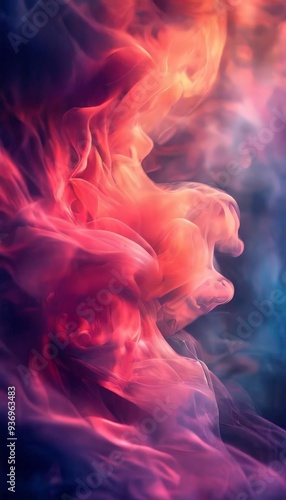 colorful smoke background with blue