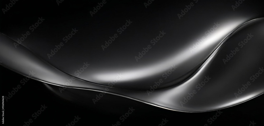 Obraz premium black background with curved curve