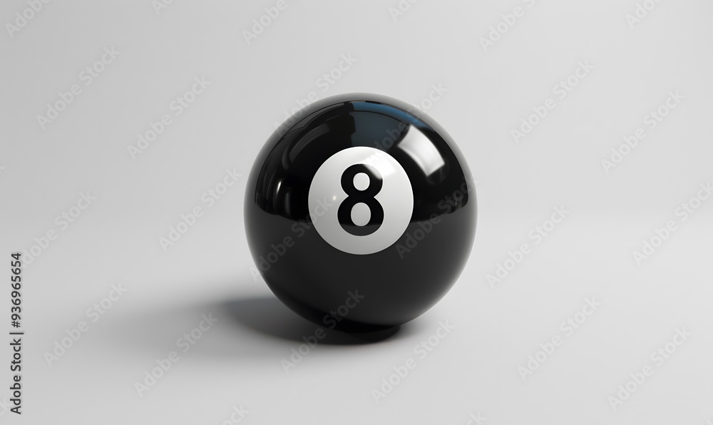 Closeup black eighth billiard ball white background. Closeup black eighth billiard ball white background.