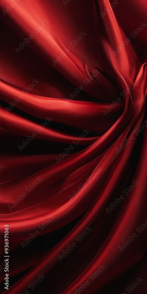 red silk fabric