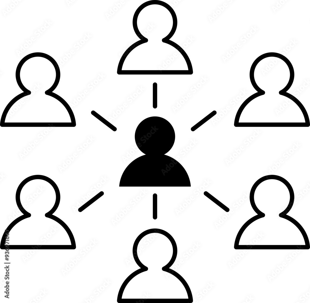 Business people connection. Social network icon Business people connection. Social network icon